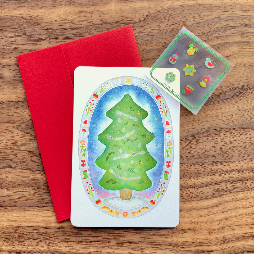 ツクルヒトタチ博~スタンプで彩るクリスマスとお正月~ 京都伊勢丹 Isetan とりどり工房 大貫かおり クリスマス・デコレーション・カードセット