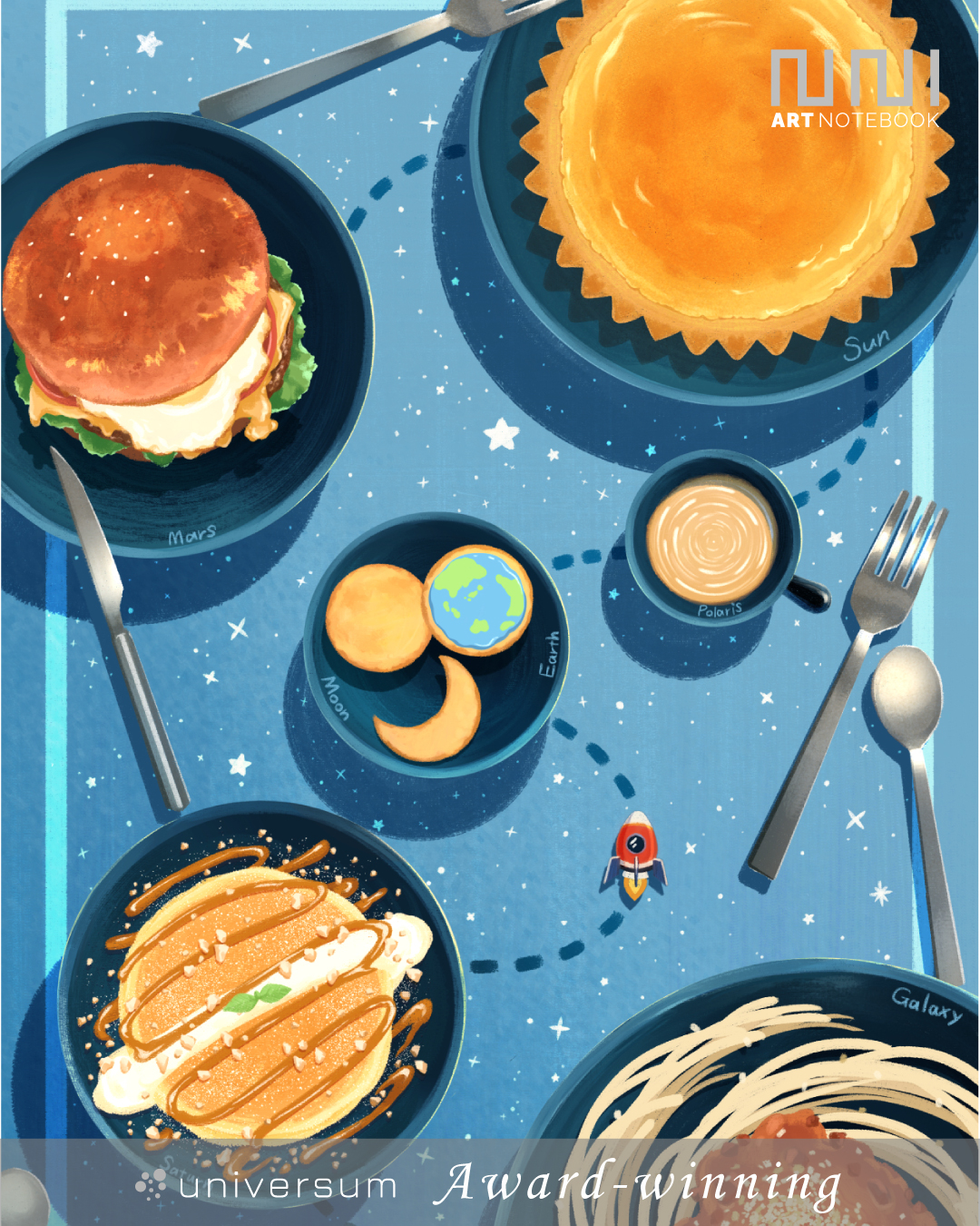 EGGNWORKS エッグンワークス アートノートブック ARTNOTEBOOK Universum 宇宙 宇宙一のビュッフェ・ツアー Ryoka
